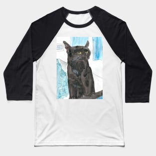 Davy Crockett, Cool Black Cat Baseball T-Shirt